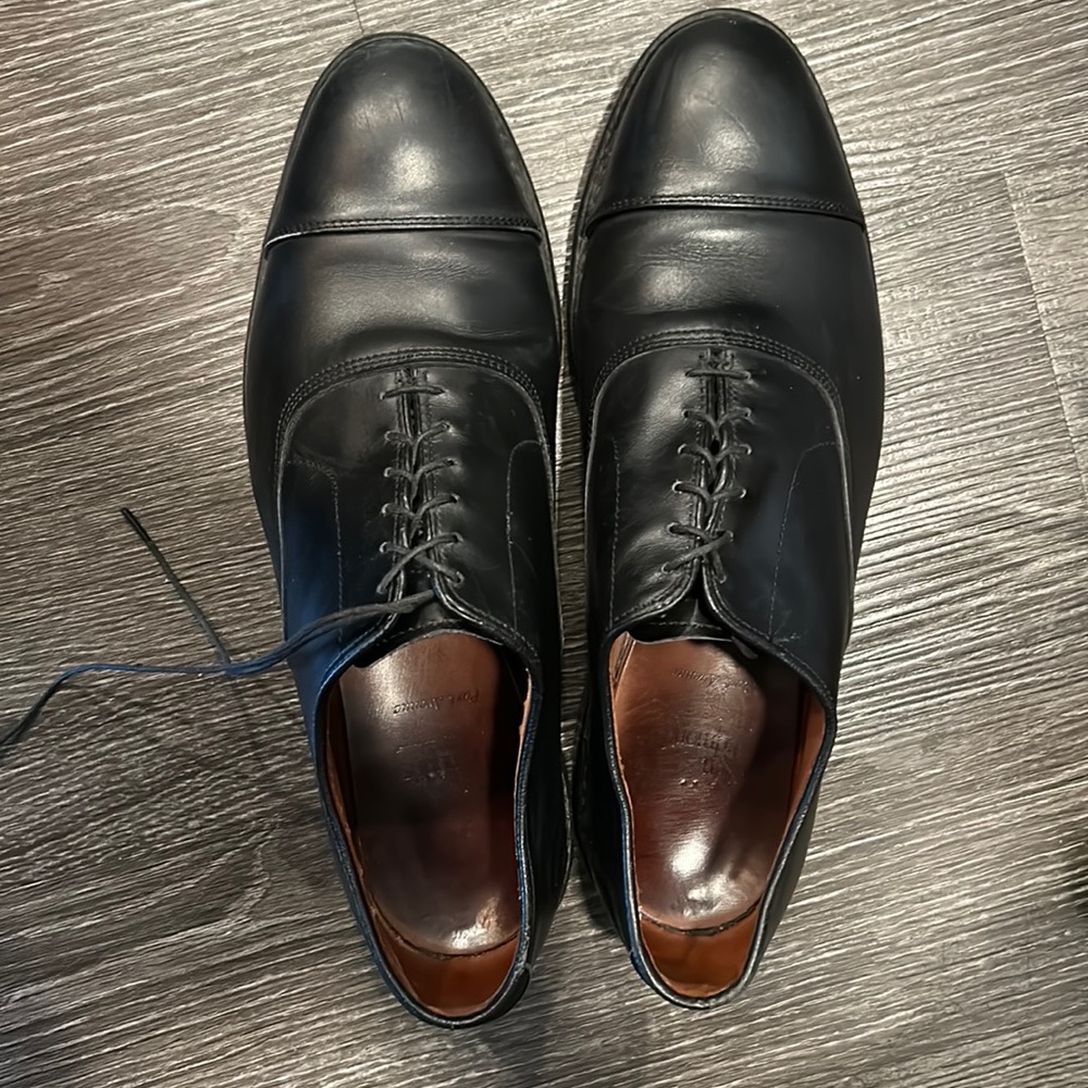 Allen Edmonds Mens Size 11E Park Avenue Black Leather Cap Toe Oxford Dress Shoes